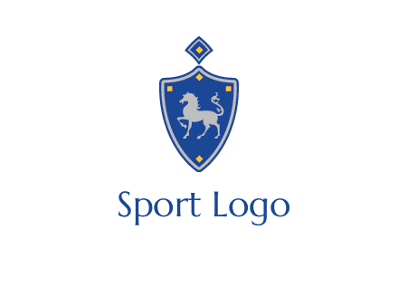 horse in shield logo