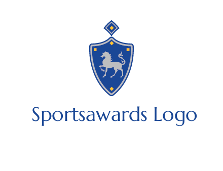 horse in shield logo