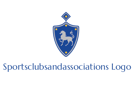 horse in shield logo