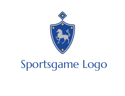 horse in shield logo