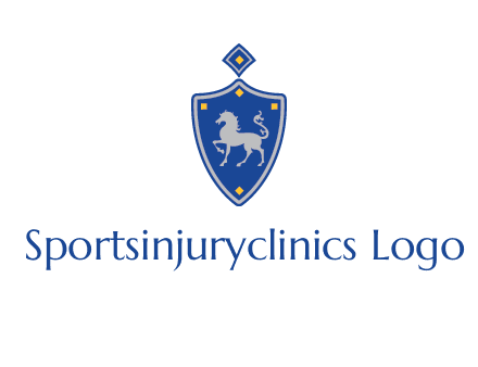 horse in shield logo