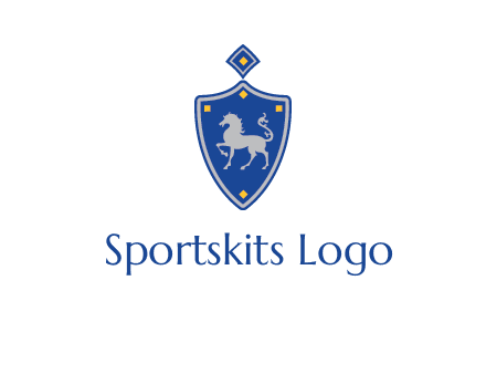 horse in shield logo