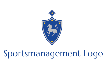 horse in shield logo