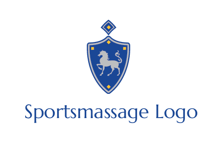 horse in shield logo