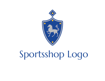 horse in shield logo