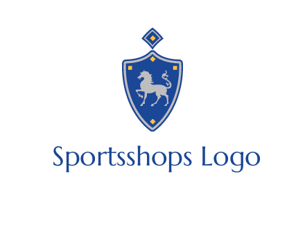 horse in shield logo