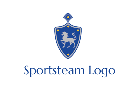 horse in shield logo