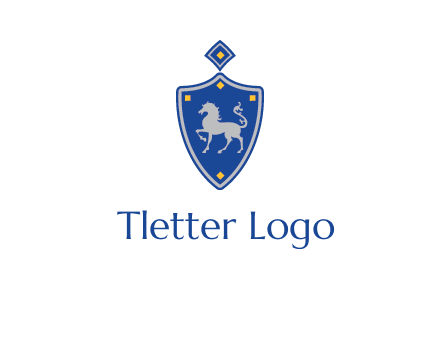 horse in shield logo