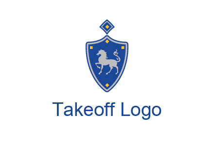 horse in shield logo