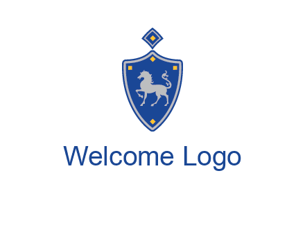 horse in shield logo