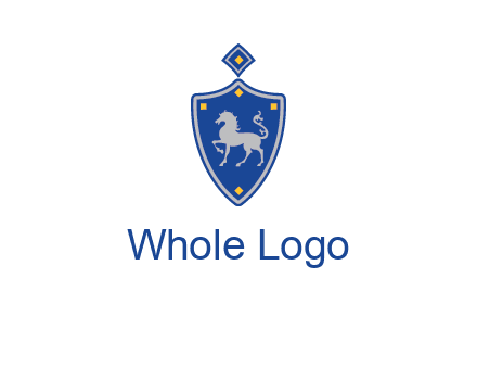 horse in shield logo