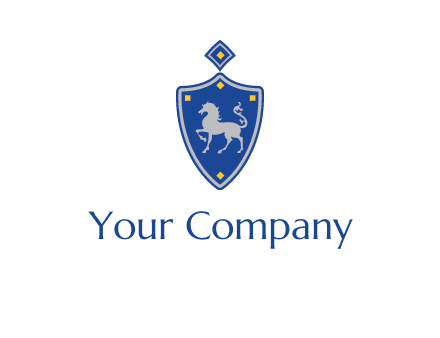 horse in shield logo