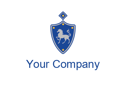 horse in shield logo