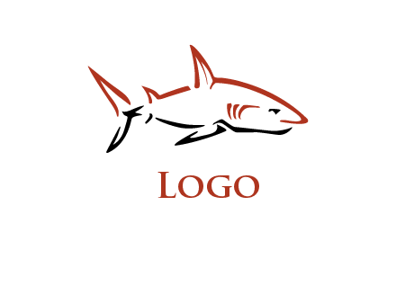 abstract shark logo