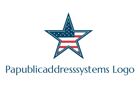 American flag in star logo
