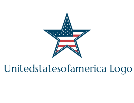 American flag in star logo