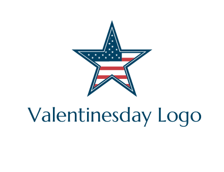 American flag in star logo