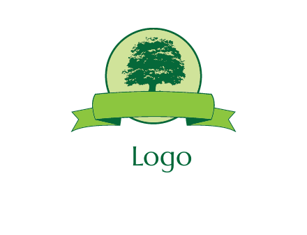 tree inside emblem agriculture logo