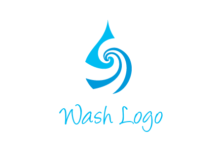 water drop cleaning logo