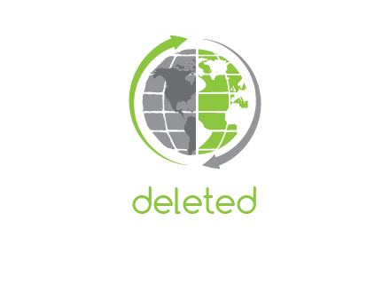 two arrows around the globe logo