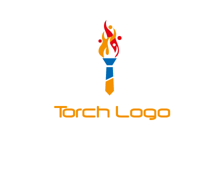 tie forming a torch