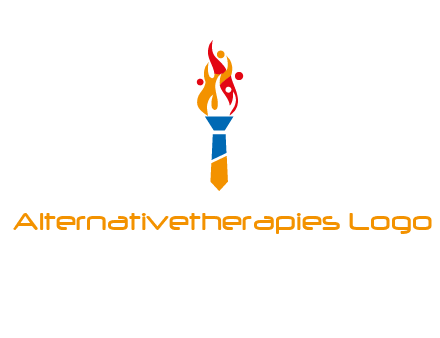 tie forming a torch