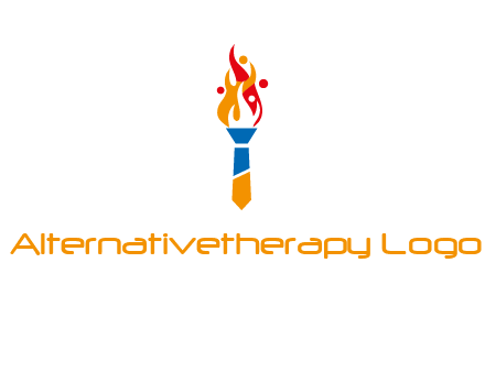 tie forming a torch