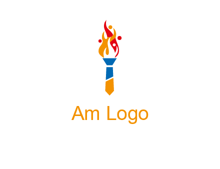 tie forming a torch