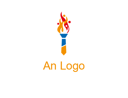 tie forming a torch