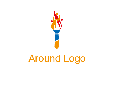 tie forming a torch
