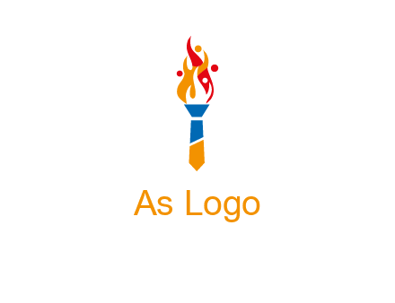 tie forming a torch