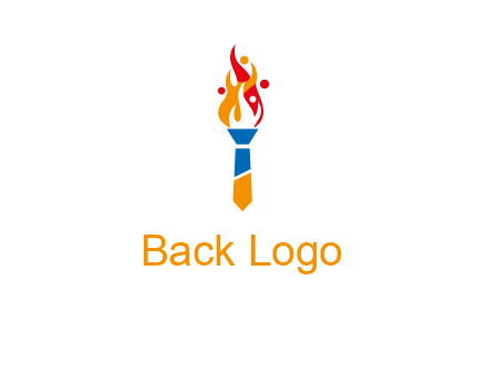 tie forming a torch