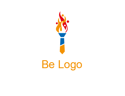 tie forming a torch