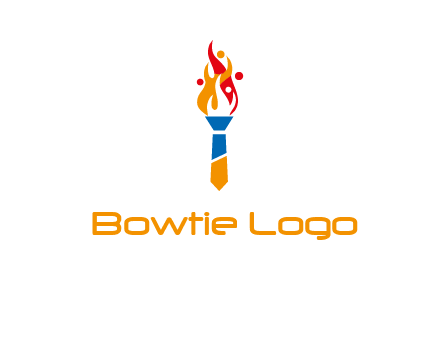 tie forming a torch
