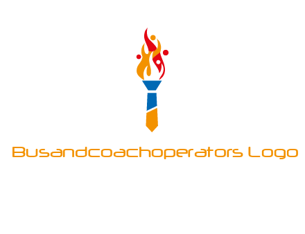 tie forming a torch