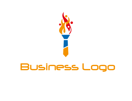 tie forming a torch