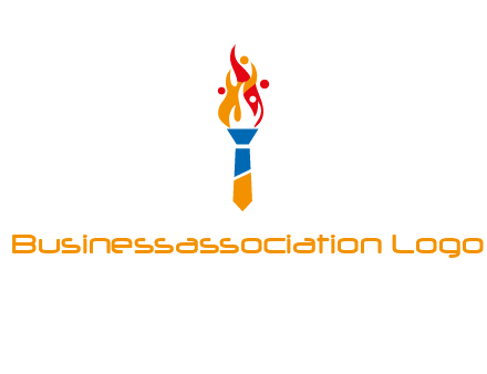 tie forming a torch