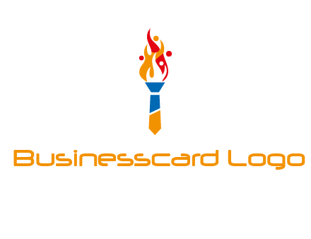 tie forming a torch