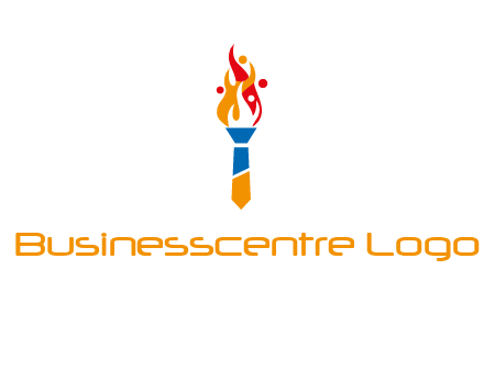 tie forming a torch