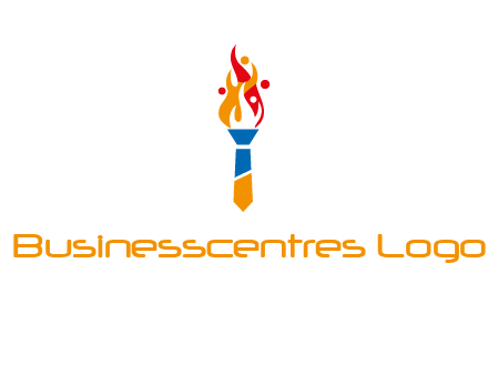 tie forming a torch