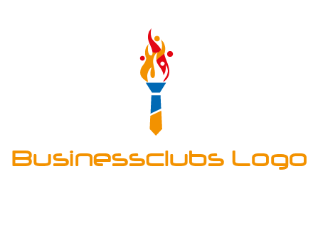 tie forming a torch
