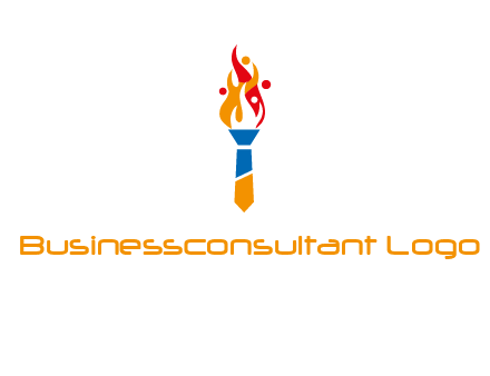 tie forming a torch