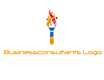 tie forming a torch