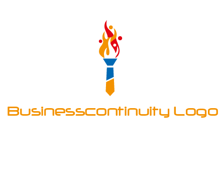 tie forming a torch