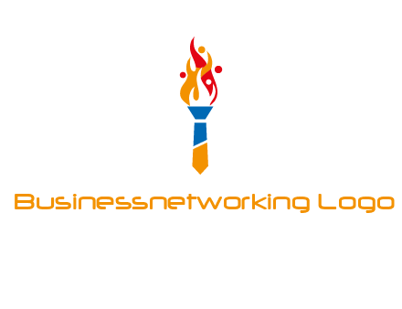 tie forming a torch