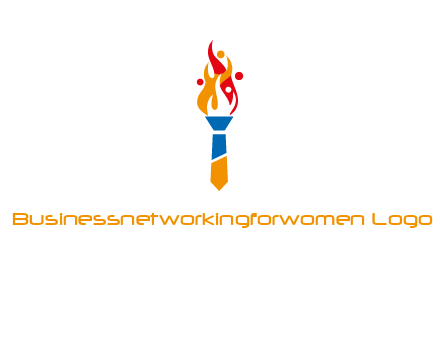 tie forming a torch