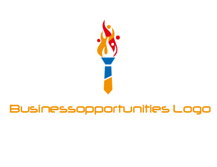 tie forming a torch