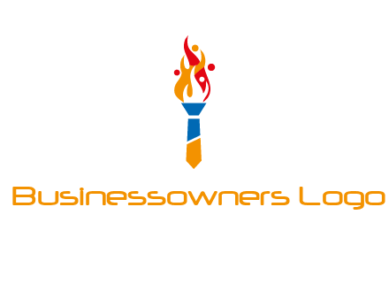 tie forming a torch