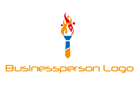 tie forming a torch