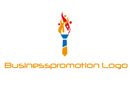 tie forming a torch